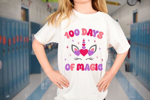 100 Days of Magic SVG | Unicorn SVG | 100 Days of School SVG B Renee Design 