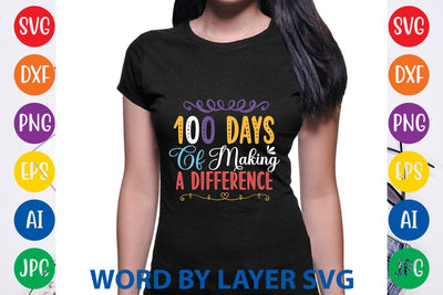 100 Days Of Making A Difference svg design SVG Rafiqul20606 