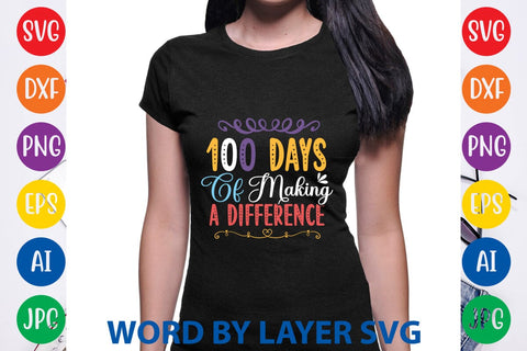 100 Days Of Making A Difference svg design SVG Rafiqul20606 
