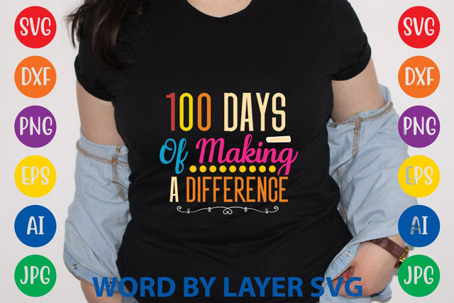 100 Days Of Making A Difference svg design SVG Rafiqul20606 
