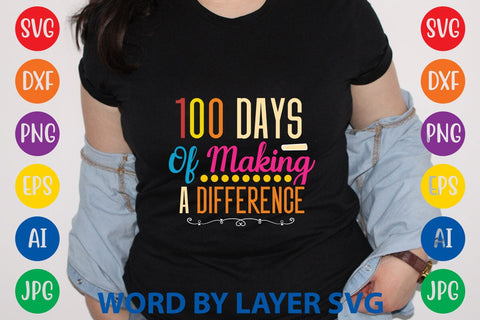 100 Days Of Making A Difference svg design SVG Rafiqul20606 