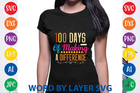 100 Days Of Making A Difference svg design SVG Rafiqul20606 