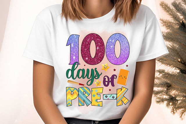 100 days of pre k PNG Design Sublimation Designangry 