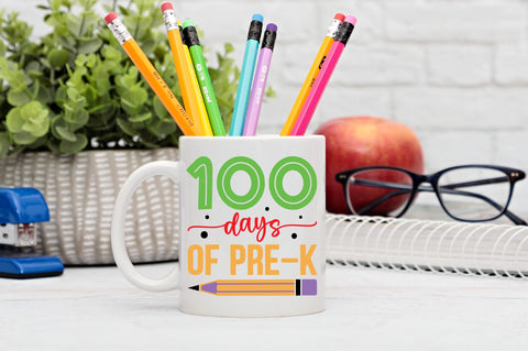 100 days of pre-k Svg Design SVG Regulrcrative 