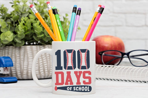 100 days of school baseball svg Design SVG Regulrcrative 