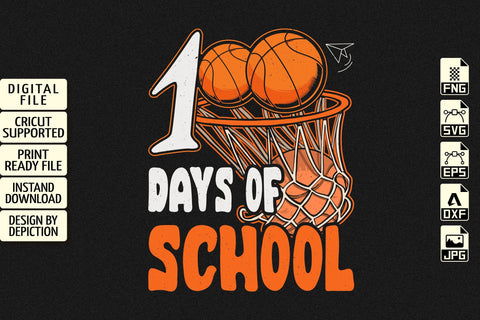 100 Days Of School Basketball T-Shirt, March Madness Kids Shirt