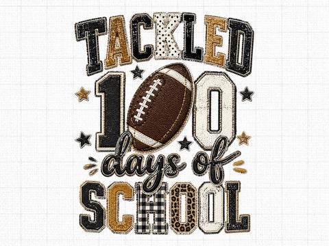 100 Days of School Football PNG SVG artprintfile 
