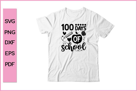 100 days of school Funny 100 Day's School SVG PNG Craft Cut File SVG SVG Print File 