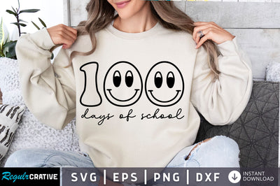 100 days of school funny SVG Design SVG Regulrcrative 