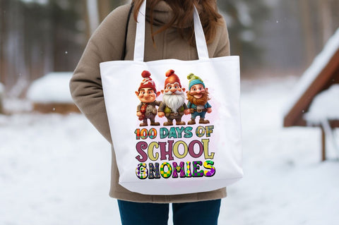 100 days of school gnomies PNG Design Sublimation Designangry 