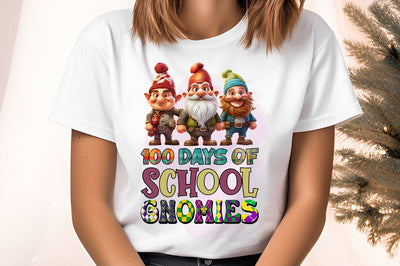 100 days of school gnomies PNG Design Sublimation Designangry 