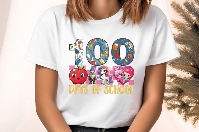 100 days of school PNG Design Sublimation Designangry 