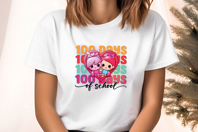 100 days of school PNG Design Sublimation Designangry 