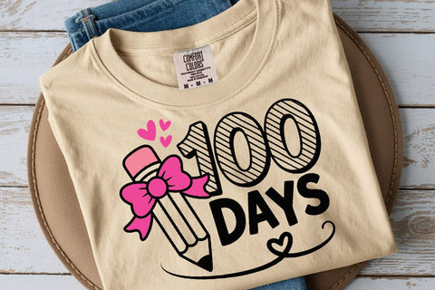100 Days of School PNG SVG, 100th Day Svg Png, Girls Shirt Design Svg SVG DesignDestine 