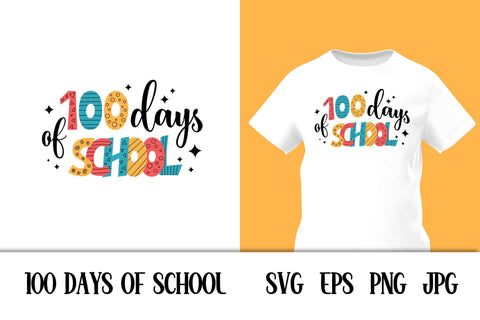 100 Days Of School PNG | SVG Digital Download | Fun 100 Days School Sublimation | Print for Kid T Shirt, Mug, Elementary Classroom Posters SVG AnnaViolet_store 