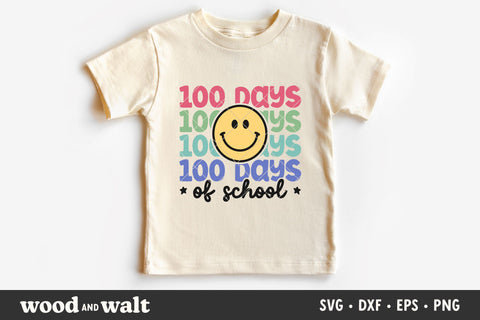 100 Days of School Smiley SVG | Boho School SVG SVG Wood And Walt 