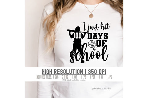 100 Days Of School Svg | Baseball Svg | 100th Day Of School | 100 Days Png | Teacher Cut Files | School Shirts | Svg Bundle | Cricut SVG TonisArtStudio 