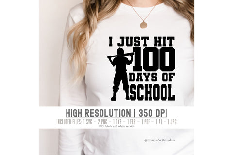 100 Days Of School Svg | Baseball Svg | 100th Day Of School | 100 Days Png | Teacher Cut Files | School Shirts | Svg Bundle | Cricut SVG TonisArtStudio 