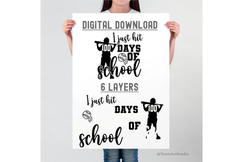 100 Days Of School Svg | Baseball Svg | 100th Day Of School | 100 Days Png | Teacher Cut Files | School Shirts | Svg Bundle | Cricut SVG TonisArtStudio 