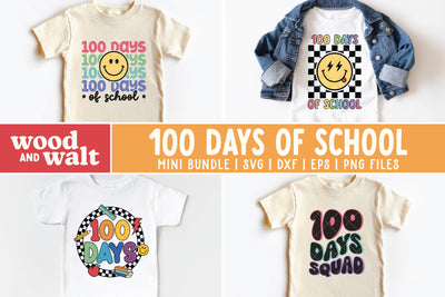 100 Days Of School SVG Bundle | Retro Kids School Bundle SVG Wood And Walt 