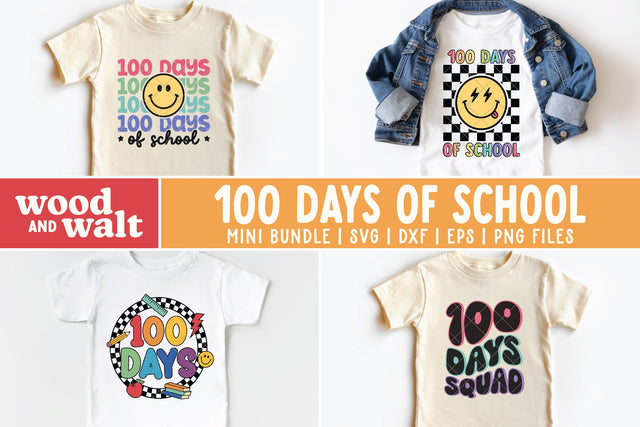 100 Days Of School SVG Bundle | Retro Kids School Bundle SVG Wood And Walt 