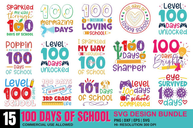100 Days of School SVG Bundle SVG Designangry 