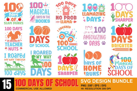 100 Days of School SVG Bundle SVG Designangry 