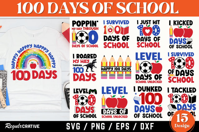 100 days of school svg bundle SVG Regulrcrative 