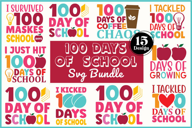 100 days of school svg bundle SVG Regulrcrative 