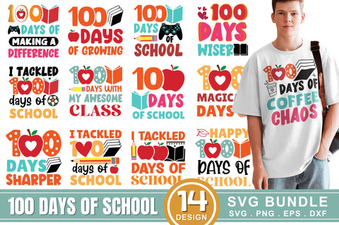 100 Days Of School SVG Bundle SVG Regulrcrative 