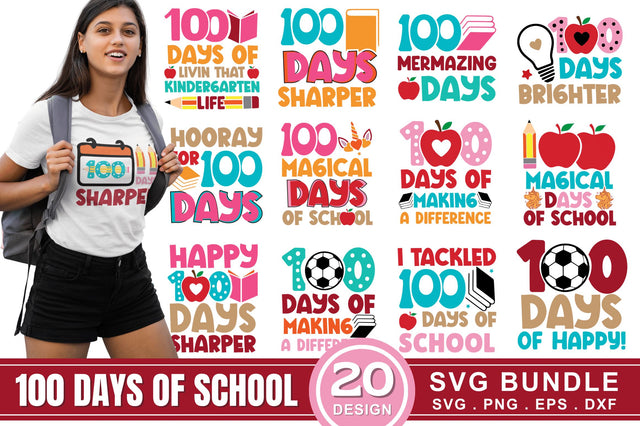 100 Days Of School Svg Bundle SVG Regulrcrative 
