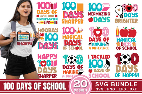 100 Days Of School Svg Bundle SVG Regulrcrative 