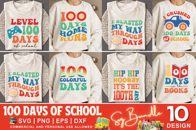 100 Days of School SVG Bundle SVG Regulrcrative 