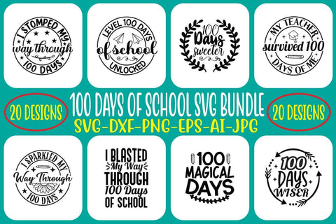 100 Days Of School SVG Bundle SVG Syaman 