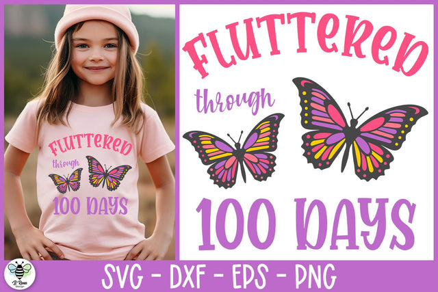 100 Days of School SVG | Butterfly SVG SVG B Renee Design 