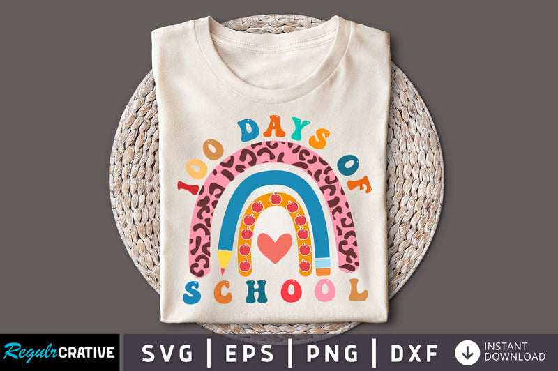 100 days of school svg design SVG Regulrcrative 