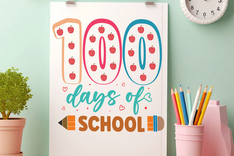 100 days of school svg Design SVG Regulrcrative 