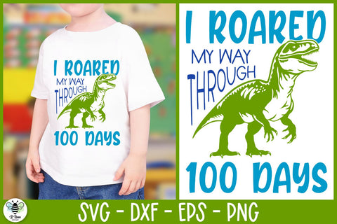 100 Days of School SVG | Dinosaur SVG SVG B Renee Design 