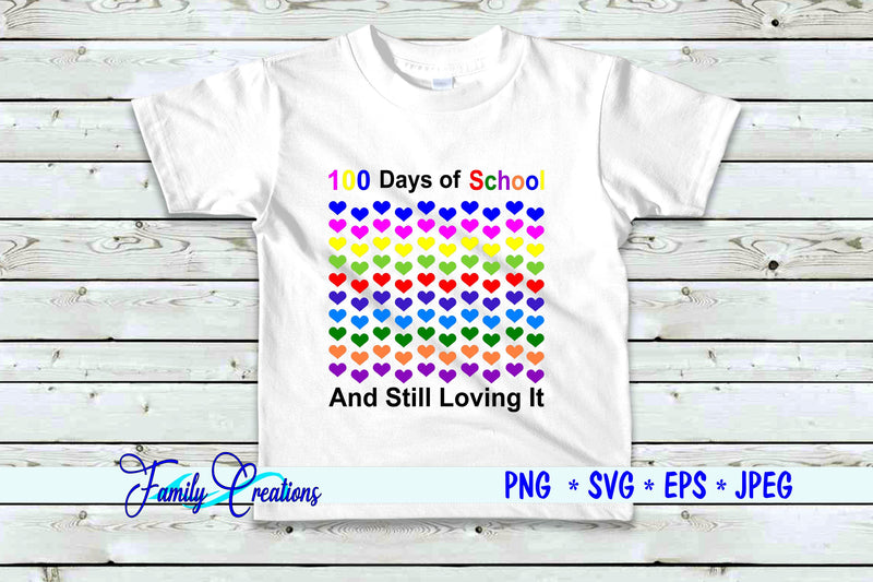 100 Days of School SVG Family Creations 