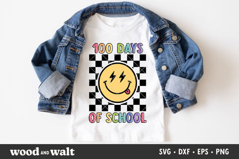 100 Days Of School SVG | Kids School Smiley Sublimation SVG Wood And Walt 