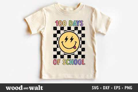 100 Days Of School SVG | Kids School Smiley Sublimation SVG Wood And Walt 