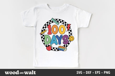 100 Days of School SVG | Retro Kids School SVG | Teacher PNG SVG Wood And Walt 