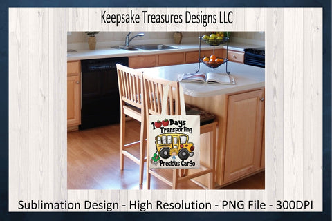 100 Days Of Transporting Precious Cargo, Sublimation PNG Design, Bus Driver 100 Days Of School T-Shit, Digital Download, Hand Drawn School Clipart Sublimation Keepsake Treasures Designs LLC. 