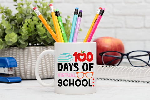 100 days of virtual school SVG Design SVG Regulrcrative 