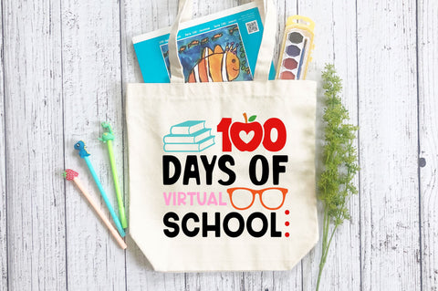 100 days of virtual school SVG Design SVG Regulrcrative 