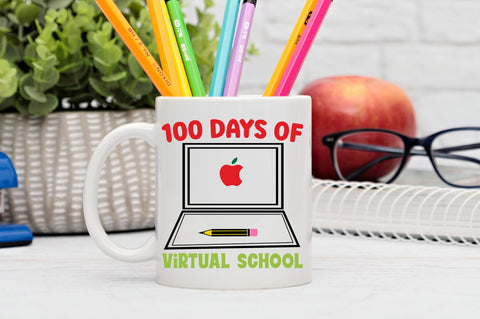 100 days of virtual school SVG Design SVG Regulrcrative 