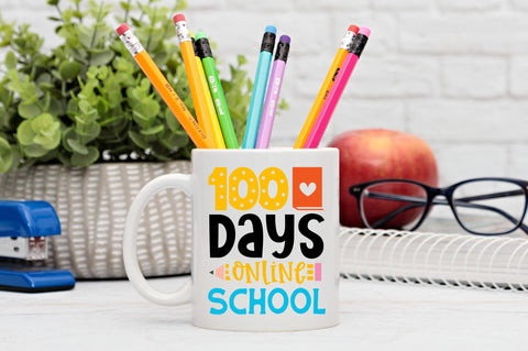 100 days online school SVG Design SVG Regulrcrative 