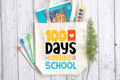 100 days online school SVG Design SVG Regulrcrative 