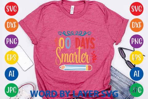 100 Days Smarter svg design SVG Rafiqul20606 