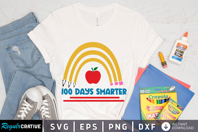 100 days smarter Svg Design SVG Regulrcrative 